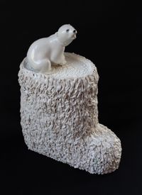 Yeti by Karen Densham contemporary artwork sculpture, ceramics