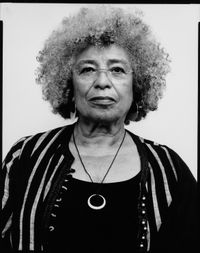 Angela Davis, civil rights movement activist, philosopher by Oliver Abraham contemporary artwork photography