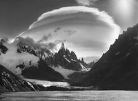 Cerro Torre, part of a mountain chain in the Southern Patagonian Ice Field, Argentine Patagonia by Sebastião Salgado contemporary artwork photography