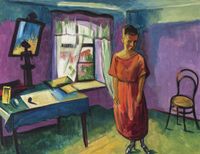 Interieur by Hermann Max Pechstein contemporary artwork painting, works on paper