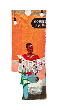 Sunday Morning Pursuits by Billie Zangewa contemporary artwork sculpture, textile