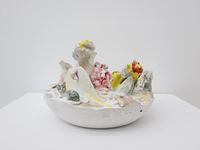 Flowers in the garden by Dan Kim contemporary artwork ceramics