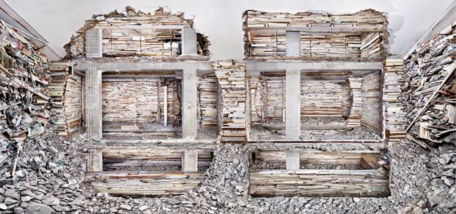 Destroyed House Piet Mondriaanstraat 1 by Marjan Teeuwen contemporary artwork