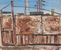 TPP Zalău in demolition nr. 90 by Gheorghe Ilea contemporary artwork painting, works on paper