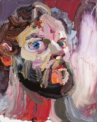 Self Portrait with mirror No. 1 by Ben Quilty contemporary artwork painting