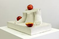 Feet (Nectarines) by Tony Matelli contemporary artwork sculpture