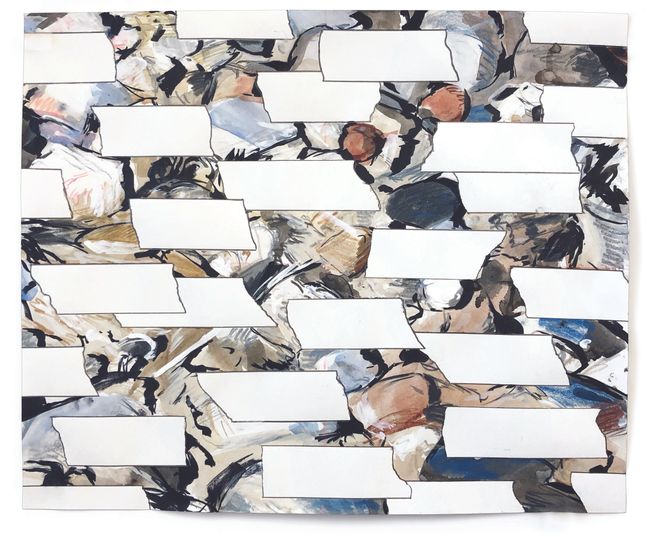 Rocks vs tapes (white tapes) by Eric LoPresti contemporary artwork