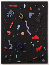 Untitled (glove, rope, ash tray) by Scott Reeder contemporary artwork painting
