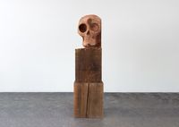Untitled (Cosmic Skull) by Thomas Houseago contemporary artwork sculpture