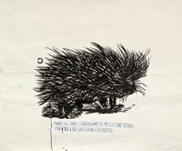 No Title (Make all lines...) by Raymond Pettibon contemporary artwork works on paper