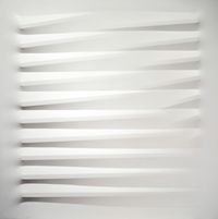 Bianco (White) by Agostino Bonalumi contemporary artwork sculpture