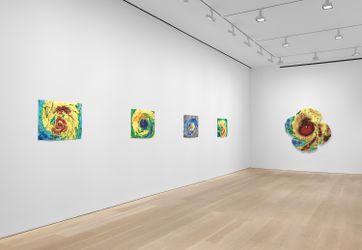 Exhibition view: Nate Lowman, Let’s Go, David Zwirner, 19th Street, New York (10 March–16 April 2022). Courtesy David Zwirner. 