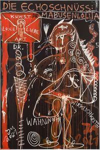 DIE DR: MABUSENLOLITA (ZWISCHEN ABSTRAKTION UND WAHN) by Jonathan Meese contemporary artwork painting