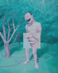 Summer Garden by Yue Minjun contemporary artwork painting