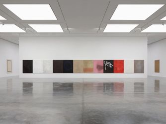 Contemporary art exhibition, Sergej Jensen, Older Works and Shadow Paintings at White Cube, Bermondsey, London, United Kingdom
