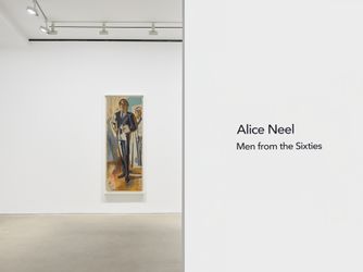 Exhibition view: Alice Neel, Men from the Sixties, David Zwirner, Hong Kong (17 November–21 December 2021). Courtesy David Zwirner.