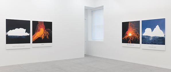 Exhibition view: John Baldessari, Hot & Cold, Marian Goodman Gallery, New York (3 May–15 June 2019). Courtesy Marian Goodman Gallery.