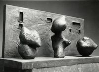 Three Motives Against a Wall No. II by Henry Moore contemporary artwork photography
