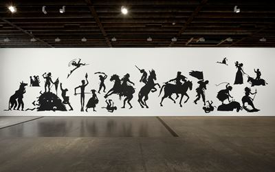 Kara Walker, Go to Hell or Atlanta, Whichever Comes First, 2015, Exhibition view at Victoria Miro, Wharf Road, London. Courtesy the Artist and Victoria Miro. © Kara Walker.