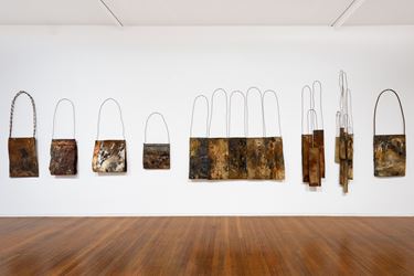 Exhibition view: Lorraine Connelly-Northey, Narrang-Galang, Roslyn Oxley9 Gallery, Sydney (21 February–16 March 2019). Courtesy Roslyn Oxley9 Gallery.