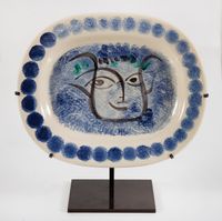 Visage noir moucheté by Pablo Picasso contemporary artwork ceramics