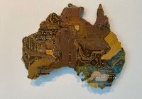Australia Gold by Susan Stockwell contemporary artwork mixed media