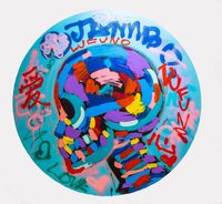 Graffiti Skull by Bradley Theodore contemporary artwork painting