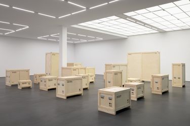 Exhibition view: Karin Sander, "What you see is not what you get" (22 exhibitions), Esther Schipper, Berlin, (10 June–16 July 2022). Courtesy the artist and Esther Schipper, Berlin. Photo: Andrea Rossetti.