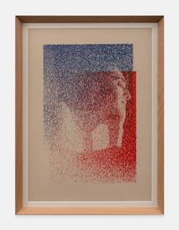 Comfort in Red and Blue by Tyler Hobbs contemporary artwork works on paper, drawing