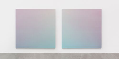 Zhang Xuerui, 400 201805 1 & 2 (2018). Acrylic on canvas, 240 x 240 cm each. Courtesy the artist and Galerie Urs Meile. 