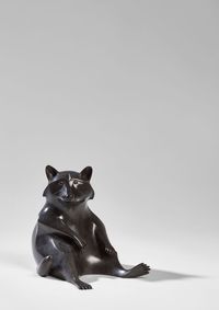 Seated Raccoon by Daniel Daviau contemporary artwork sculpture