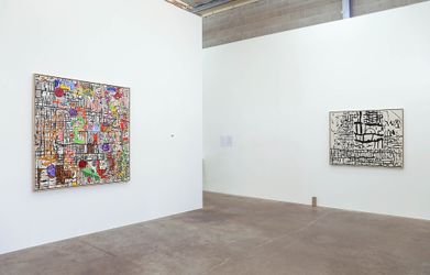 Exhibition view: Martin Poppelwell, medium to large works and small acts, Jonathan Smart Gallery, Christchurch (21 November–16 December 2023). Courtesy Jonathan Smart Gallery.