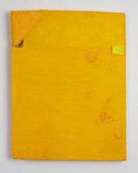 Untitled (saffron yellow) by Louise Gresswell contemporary artwork painting, works on paper
