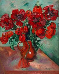 Grand vase de pavots by Henri Manguin contemporary artwork painting