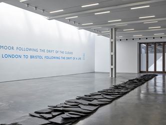 Exhibition view: Richard Long, FROM A ROLLING STONE TO NOW, Lisson Gallery, West 24th Street, New York (6 March–18 April 2020). © Richard Long. Courtesy Lisson Gallery.