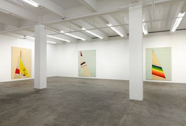 Exhibition view: Fredrik Værslev, Merman, Andrew Kreps Gallery, New York (7 January–11 February 2017). Courtesy the artist and Andrew Kreps Gallery, New York.
