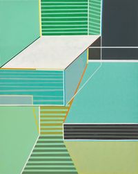 Cuboid, Stairs by Liang Manqi contemporary artwork painting, works on paper