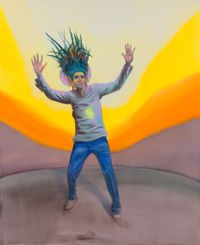 Answering the Sun by Romain Bernini contemporary artwork painting