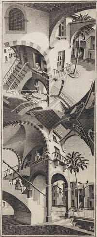 Up and Down by M.C. Escher contemporary artwork print
