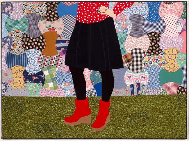 The Red Boots (Apple Core) by Adrienne Doig contemporary artwork