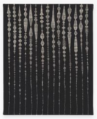 Mantra (Vertical Black) by Angelo Filomeno contemporary artwork textile