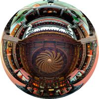 Spherical Photography - Tianhou Temple, Ningbo, Zhejiang, Mainland China《球體圖像 -中國大陸浙江省寧波／天后宮》 by Jeffrey Shaw And Sarah Kenderdine contemporary artwork photography