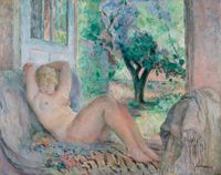 Le Cannet, grand nu, Marinette by Henri Lebasque contemporary artwork painting, works on paper