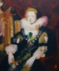 After Peter Paul Rubens (Anne of Austria) by Roldan Manok Ventura contemporary artwork painting, works on paper