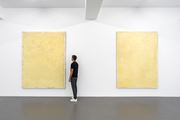 Untitled (yellow painting) by Lawrence Carroll contemporary artwork 2