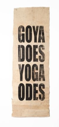 Untitled (GOYA/DOES/YOGA/ODES) by Newell Harry contemporary artwork textile