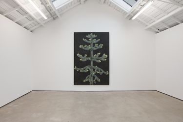 Exhibition view: Andrew Sim, a sunflower, six trees, three birds and two horses (one with wings), The Modern Institute, Osborne Street, Glasgow (30 March–20 May 2023). Courtesy the artist and The Modern Institute/Toby Webster Ltd, Glasgow. Photo: Patrick Jameson.