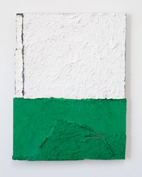 Untitled (green and white) by Louise Gresswell contemporary artwork painting