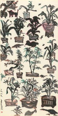The Garden Full of Potted Plants by Peng Yu contemporary artwork painting, works on paper, drawing