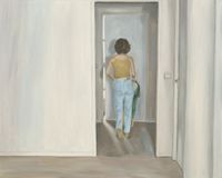 Aisle-Yellow, Light Blue Color from the Back by Dongwook Suh contemporary artwork painting